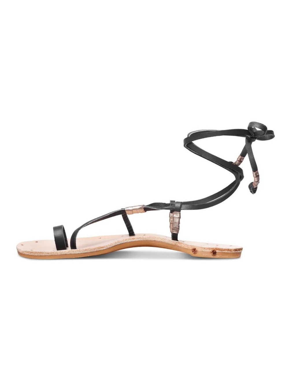 beek x Vitamin A Blue Bird Sandal in Black and Natural